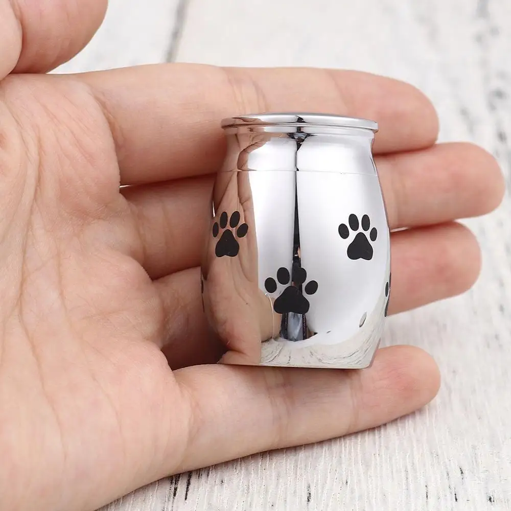 Dropshipping Custom High 30X40mm Decorative Memorial Keepsake Stainless Steel Cremation Urns for Human Pet Ashes