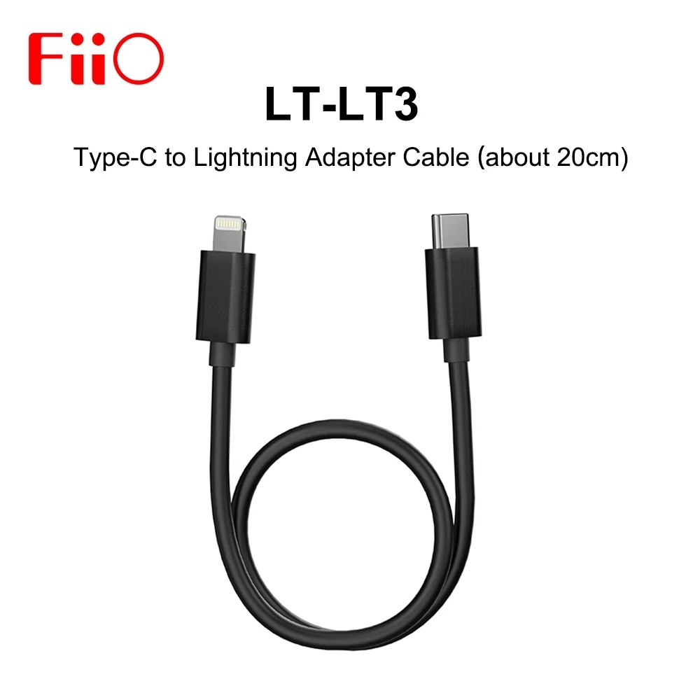 Fiio LT-LT1/ LT-LT2 / LT-LT3 Type-C to Lightning OTG Cable for iOS Connect BTR5 BTR3K Q3 Q5S-TC K9 KA3