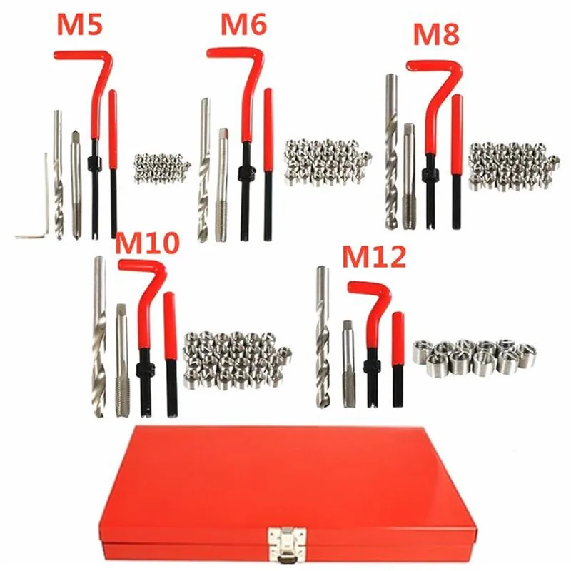 131pcs Professional Car Repair Tools Thread Repair Tool Kit Threaded Tap Restoring Assembly