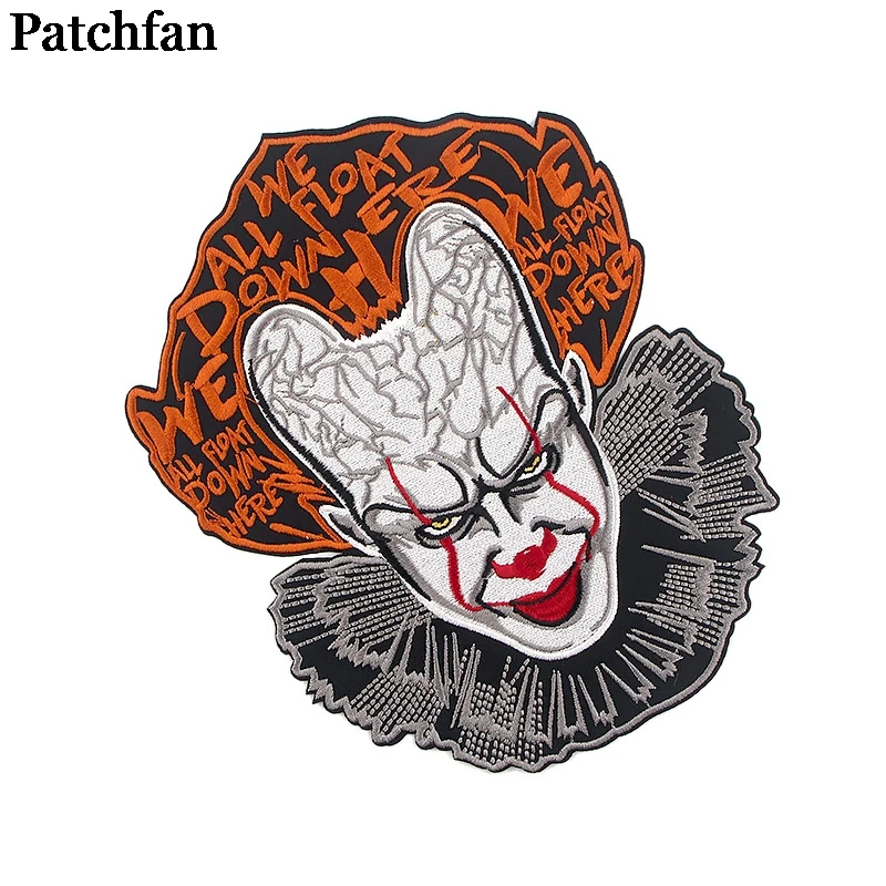 Patchfan ghost applique patches diy iron on para jeans bag shirt clothes punk stickers embroideried badges A2337