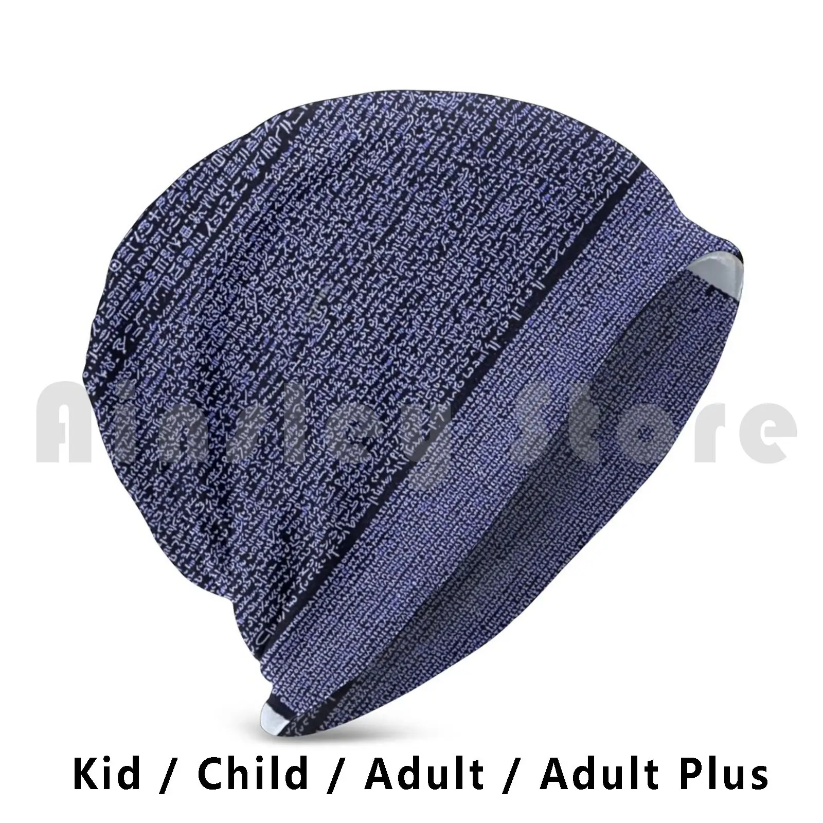 The Rosetta Stone Blue Beanies Knit Hat Hip Hop Ommik Case Cool Funny Blue Black Cover Geek Red Green White Egypt