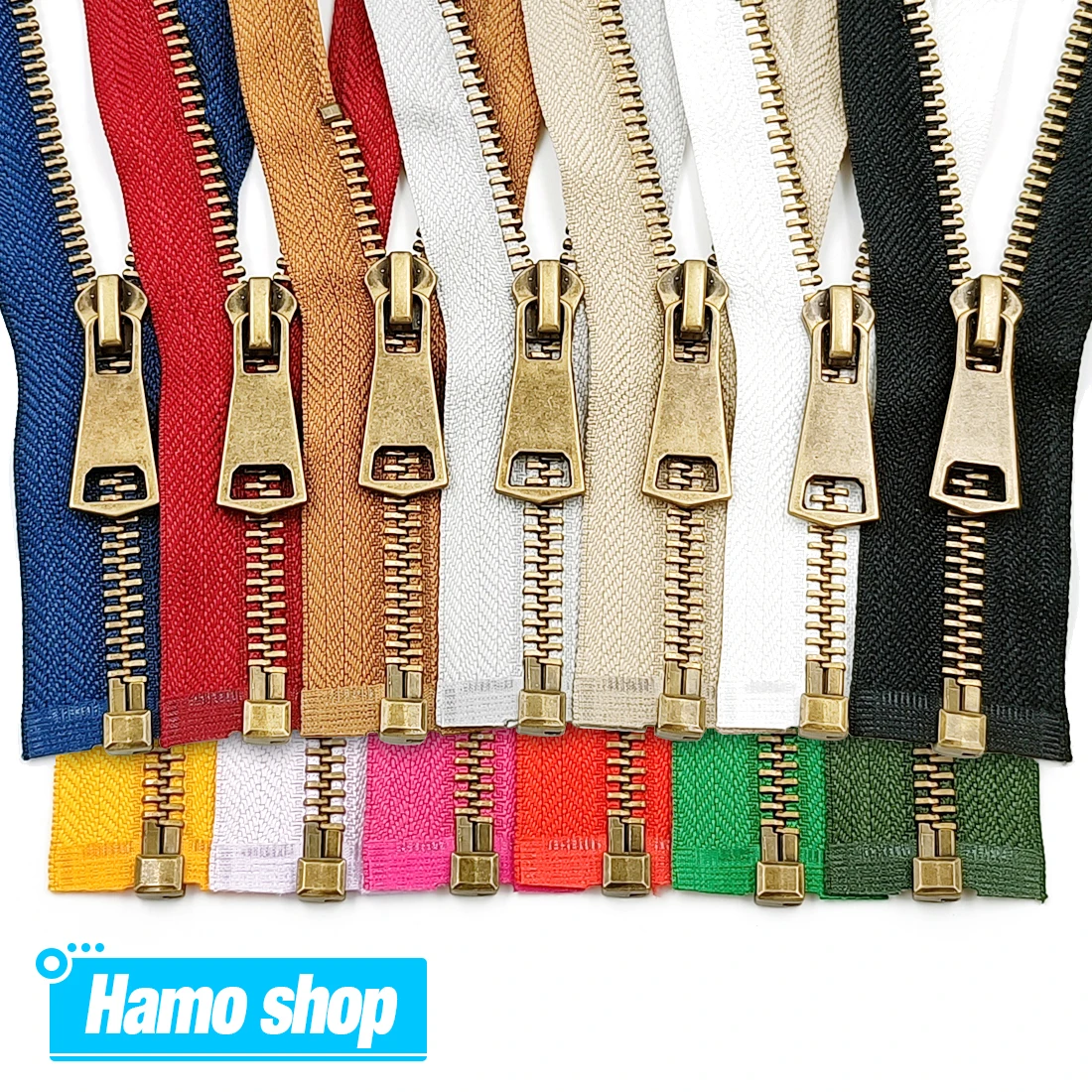 5# Colorful High Quality Open-End Auto Lock Copper Metal Zipper Diy Handcraft For Clothing Pocket Garment Shoes Bags Sewing