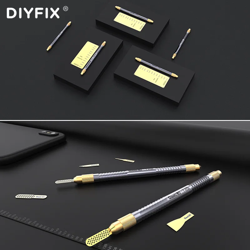 Qianli 008 009 di Rimozione della Colla Knief Chip IC BGA NAND CPU Bordo Raschiante Colla Pala Nero Colla Sgommatura Pulizia Coltelli repairTool
