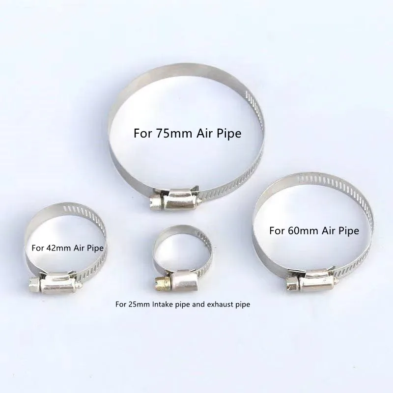 Parking Heater Air Pipe Stainless Steel Clamp Hose Clamp For Webasto Eberspacher Diesel Parking Heater Air Pipe Oil Pipe