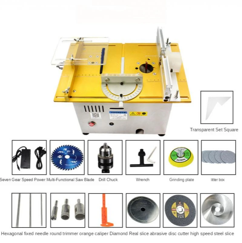 Multi-Function Table Saw 12V-24V Mini Diy Woodworking Jade Cutting Saw Mini Precision Table Saw