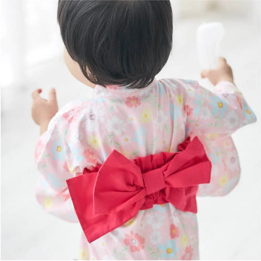 Kimono Japanese Style Children 2022 Baby Girl Boy Cartoon Infant Rompers Sakura Samurai Cosplay Costume Jump Suit Kids Pajamas