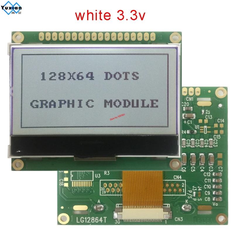 Instrumento Handheld com exposição do LCD, COG 128x64, 2,6 dentro, SPI, ST7565P, LG12864T
