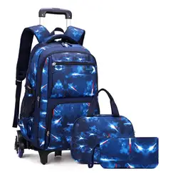 Ziranyu  School bag with wheels school backpack On wheels School Trolley backpacks bags for boys wheeled School Rolling backpack