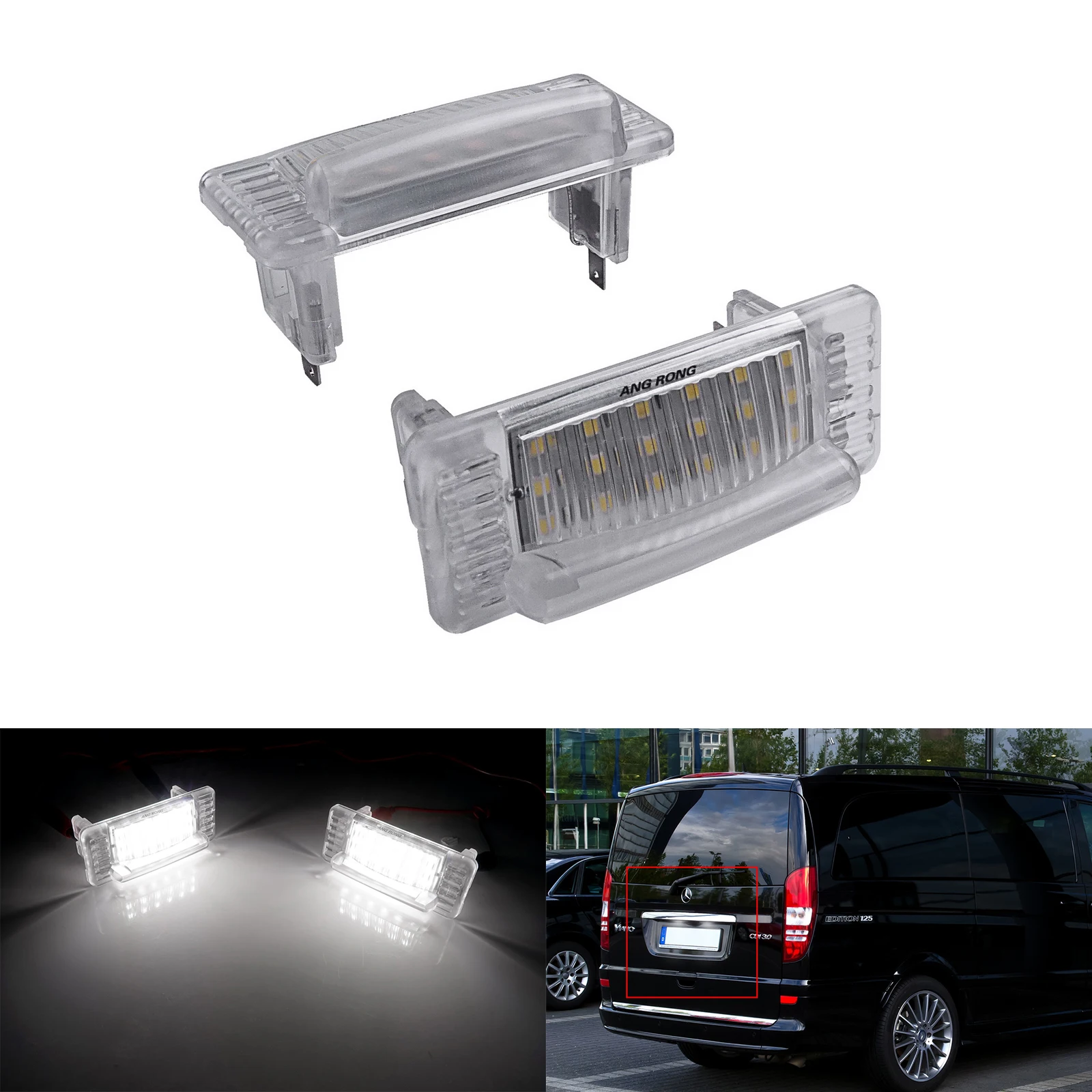 For Mercedes Benz Sprinter 901 902 Volkswagen LT 1995-2006 CANBUS LED Licence Number Plate Light White