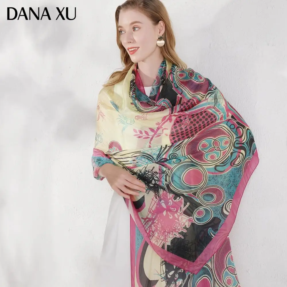 Silk Long Scarf Luxury Brand Women New Design Beach Blanket Shawl Wear Swimwear Bandana Hijab Face Shield Foulard 2020