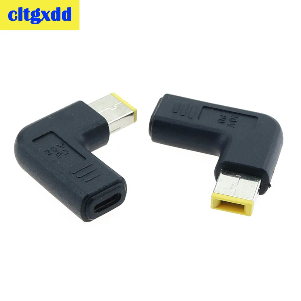 1PC USB-C Type C Female to Rectangle Male PD DC Plug Power Adapter Square Charger Converter For Lenovo Thinkpad Laptop