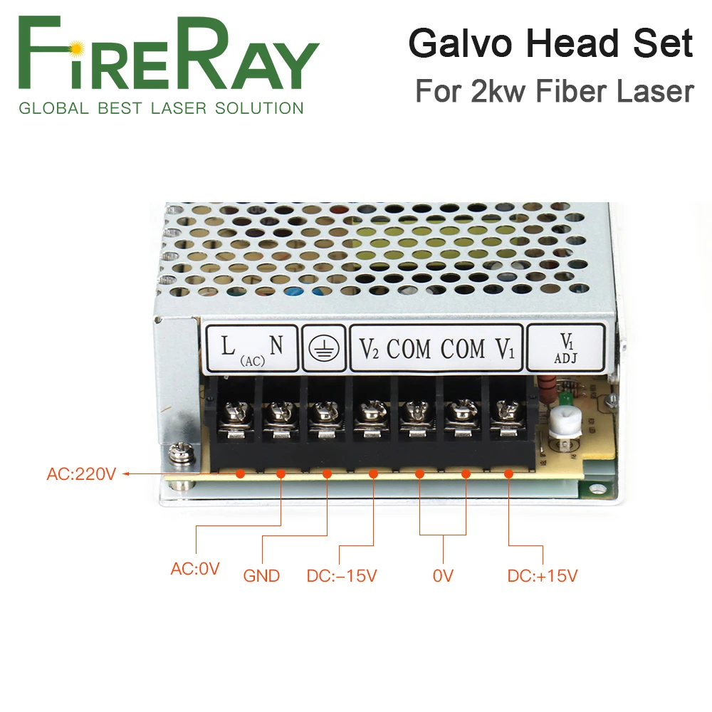 FireRay HP10-2000 Galvo Scanner Apeature 10mm Galvo Head Set with Scan Lens and Beam Combiner for 2000w Fiber Laser Source