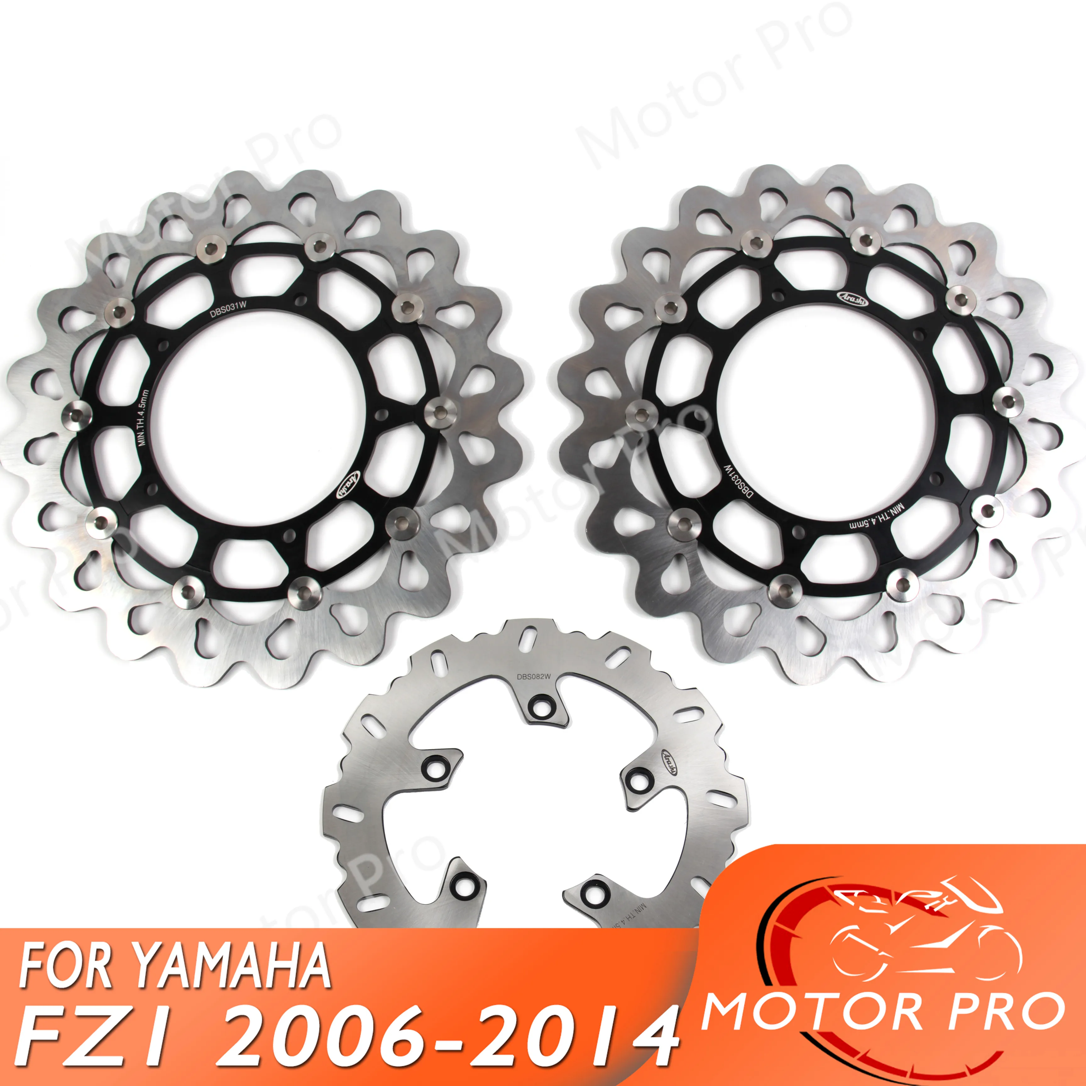 For YAMAHA FZ1 1000 2006 - 2014 Front Rear Brake Disc Disk Rotor Kit Motorcycle 2007 2008 2009 2010 2011 2012 2013 FAZER ABS