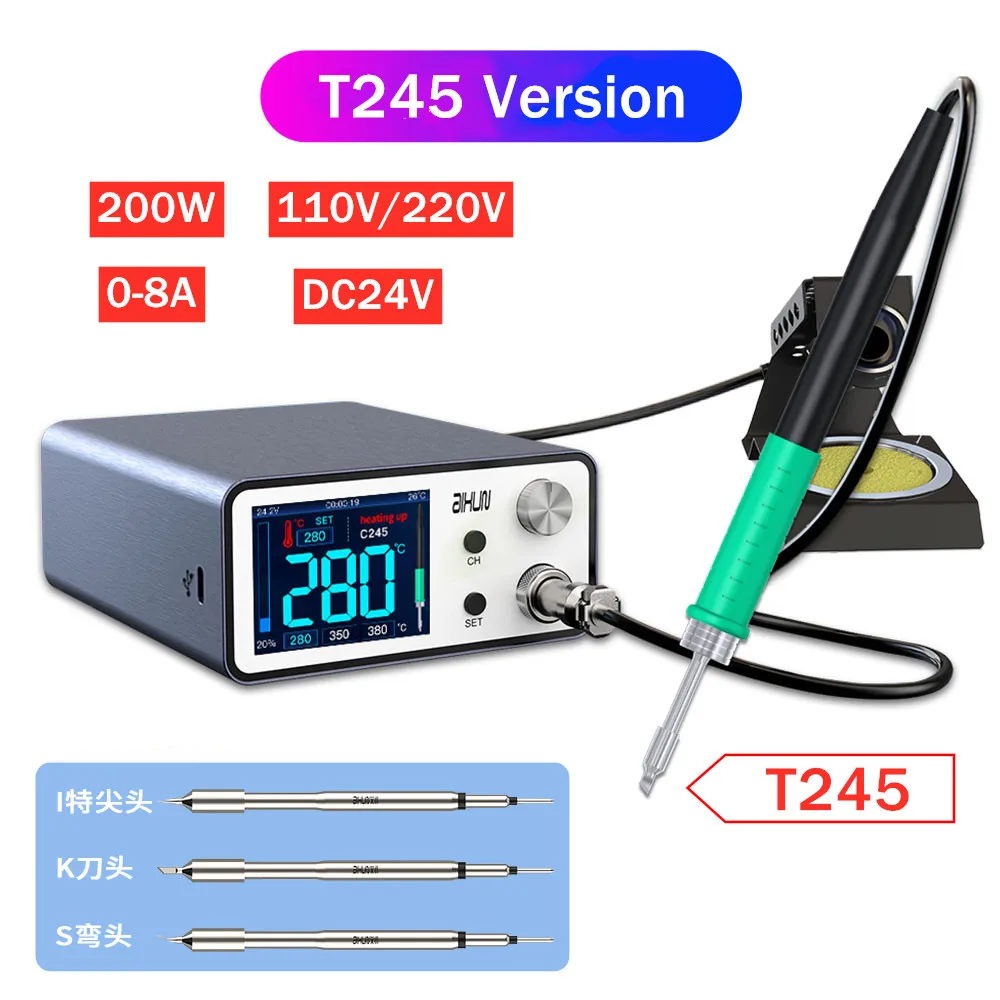 Aixun 200W T3A Intelligent Soldering Station With Electric soldering iron T12/T245/936 Handle Welding Tips For SMD BGA Repair