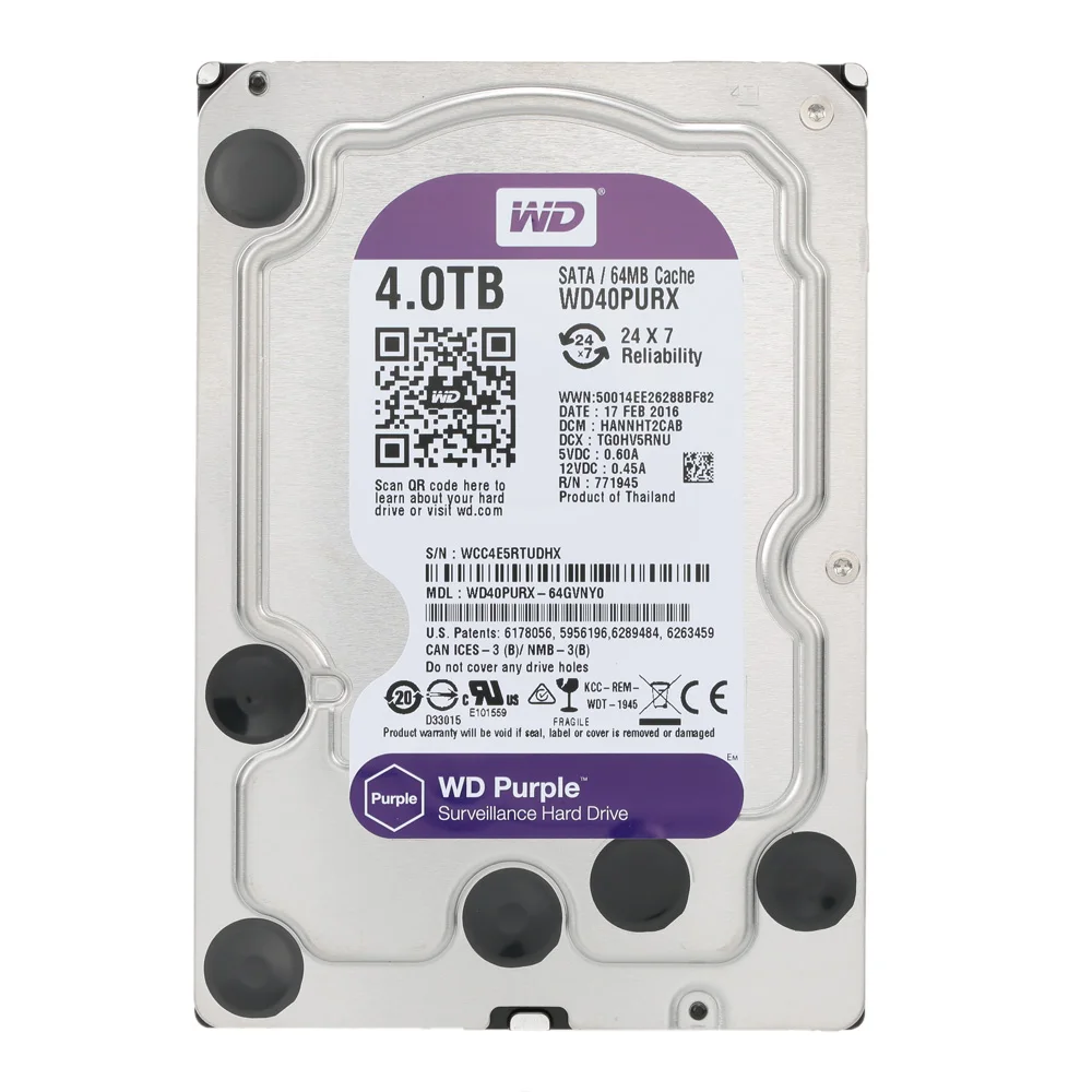 

WD 4TB Desktop PC 3.5" Internal Mechanical Hard disk SATA3 6Gb/s HDD 5400RPM 64MB/128MB Buffer