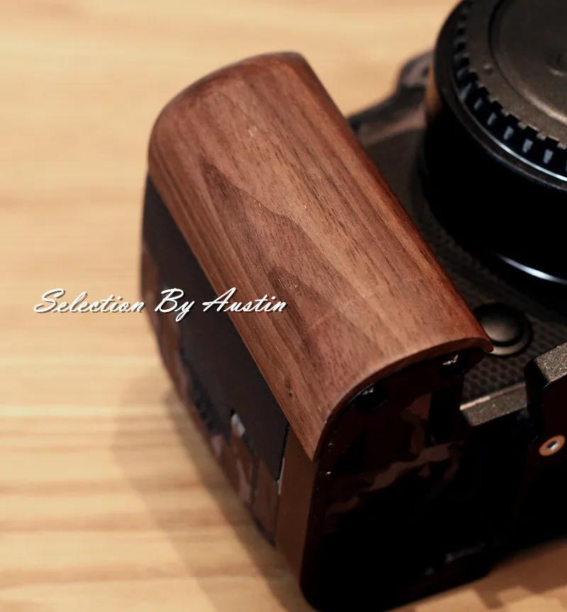 Hand Grip W Quick Release Plate L Bracket For Canon EOS R5 Walnut Hand Made Arca Swiss