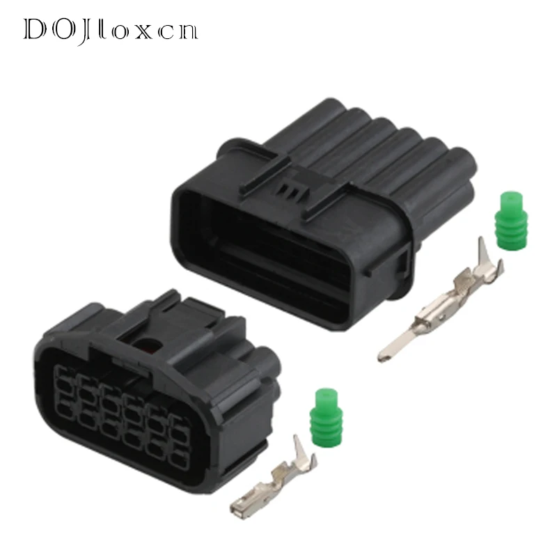 1/5/10/20 Sets 12 Pin Car Waterproof Auto Balck Male Female Connector LED Fog Light Wire Socket 6181-6784 6189-7410 For Honda