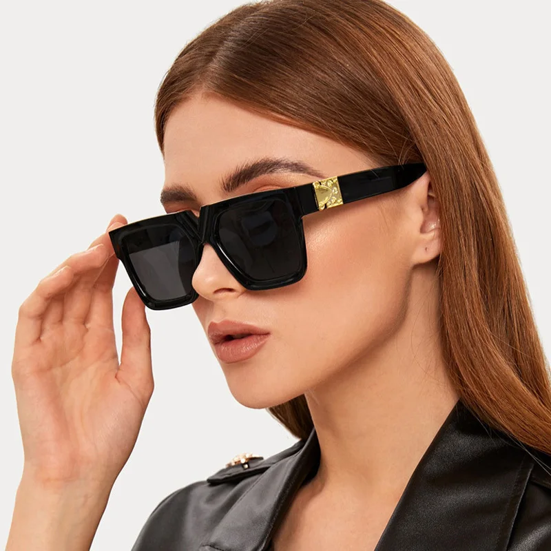 2021 Square Sunglasses Woman Luxury Brand Travel Black Rectangle Sun Glasses Female Fashion Retro Lunette De Soleil Femme