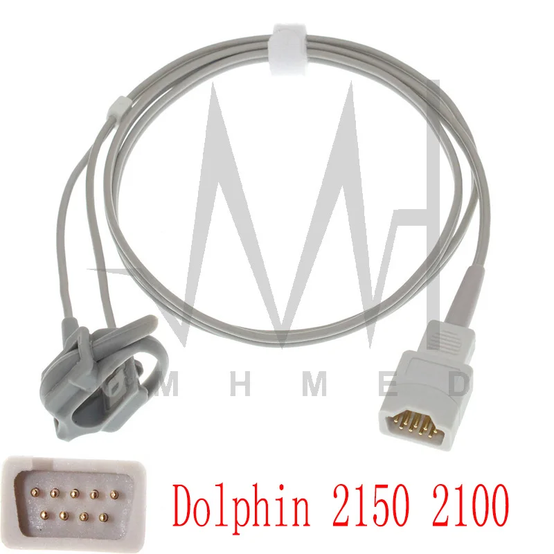 

Compatible with spo2 Sensor of Dolphin 2150 2100 Patient Monitor,Adult/Child/Neonate/Finger/Ear/Forehead Oximetry Cable 9pin 1m.