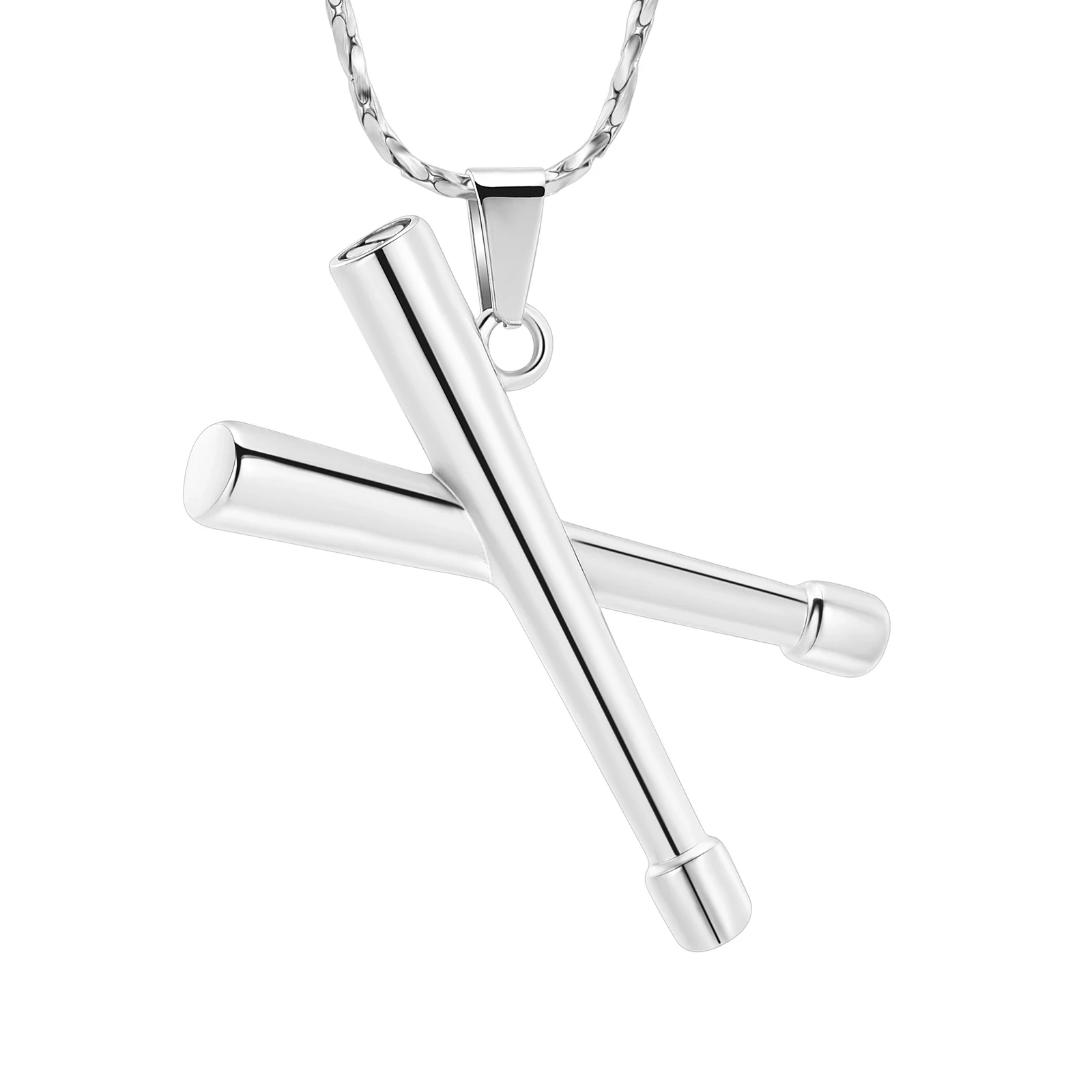 Musical Instrument Memorial Jewelry For Women Men Drumstick Stainless Steel Cremation Urn Necklace Keepsake Pendant