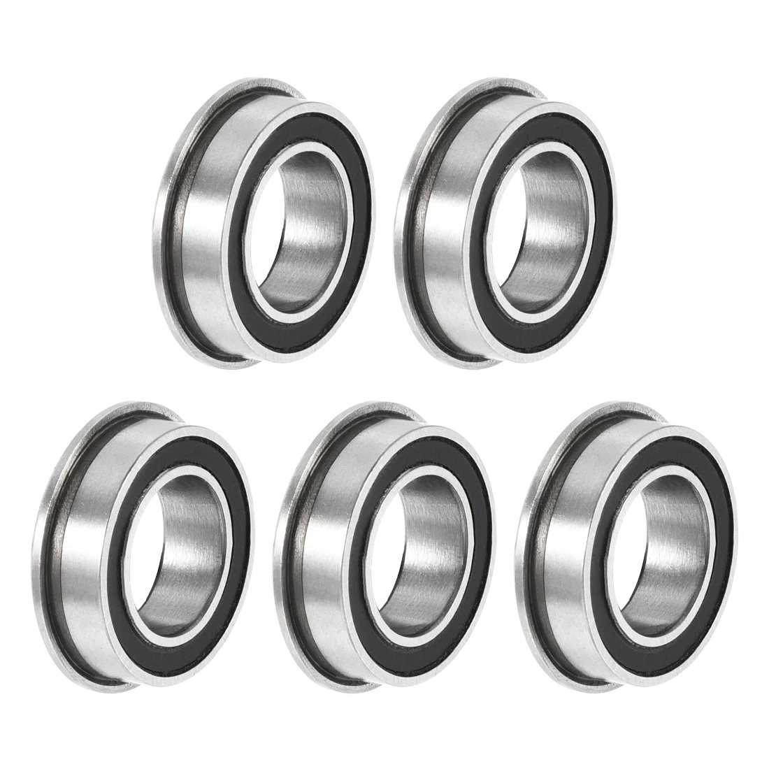 Uxcell MF106-2RS Flansch Kugellager 6x10x3mm Doppel Sealed Chromstahl Lager 5 stücke
