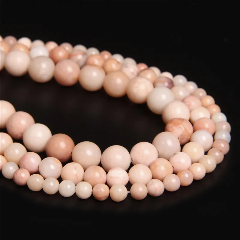 Wholesale Natural Pink Aventurine Stone Beads Smooth Round Loose Bead 4 6 8 10 12MM Pick Size For Jewelry Making Bracelet DIY