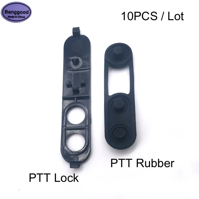 Lot 10pcs PTT Button Lock and PTT Rubber Key for Motorola XIR P3688 DEP450 DP1400 etc Radio Walkie Talkie Repair Kits