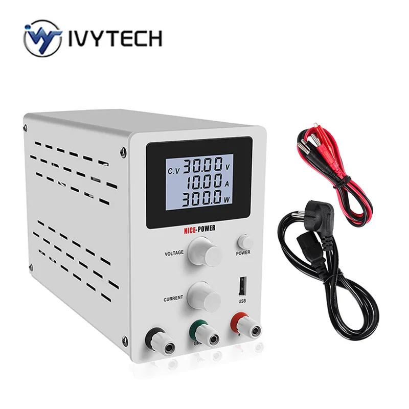 

LCD Adjustable DC Laboratory Power Supply 30V 10A Lab Bench USB Power Source Stabilized Switch Voltage Regulator R-SPS3010D