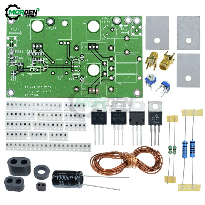 

45W 70W SSB AM Linear Power Amplifier CW FM HF Radio Transceiver Shortwave Module Board DC 13.8V DIY Kit