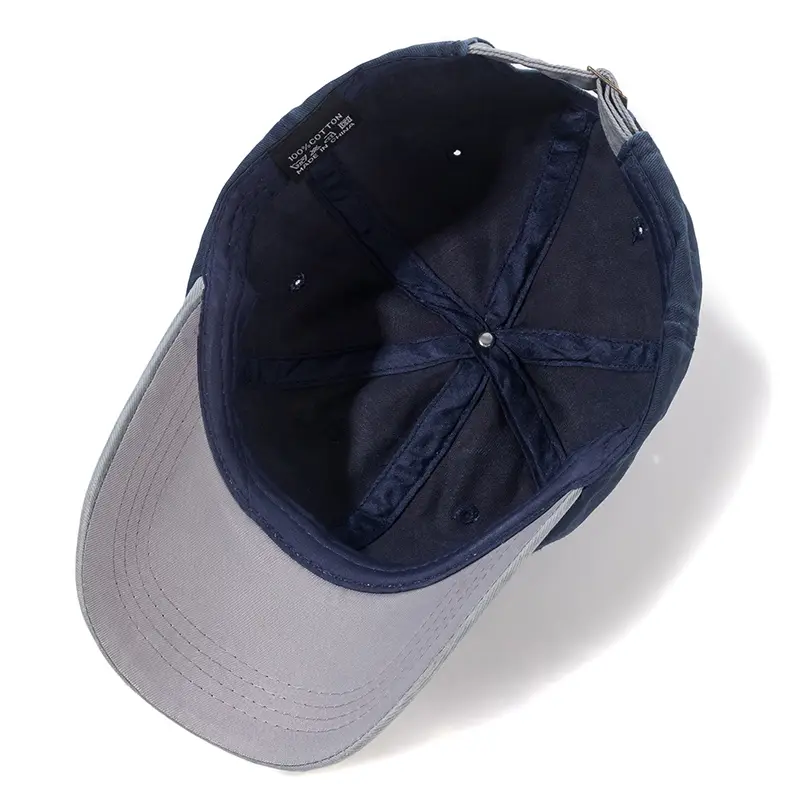 Hot Sale Unisex Cap Two-color Stitching Washed Cotton Baseball Cap Men & Women Casual Adjustable Outdoor Hats - 5