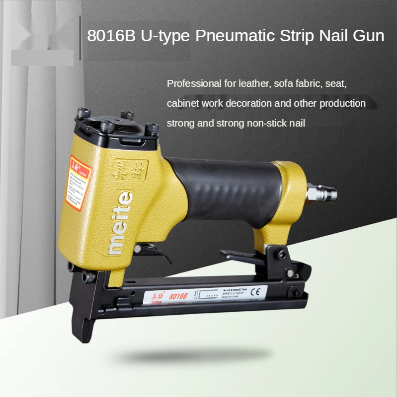 8016B High Quality Pneumatic Stapler Nailer Gun U-type Stapler Air Tools For Making Sofa Furniture