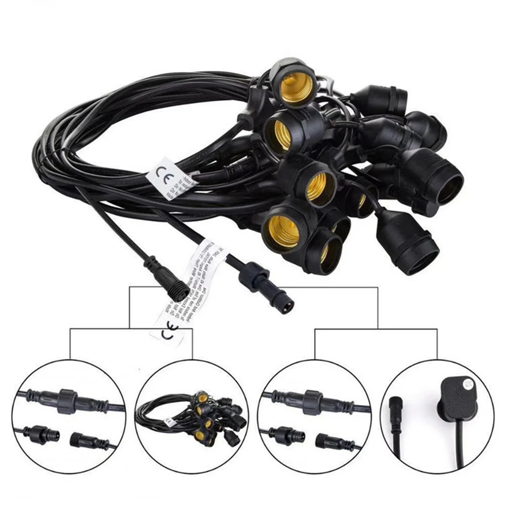 5/10M Commercial Grade LED Bulb Ball String Lights S14 LED Retro Edison Filament Bulb Connectable Wedding Holiday Lighting Decor