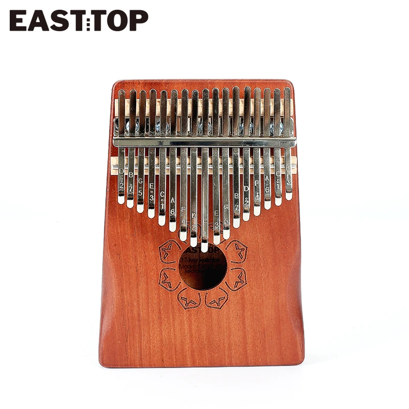 EASTTOP  EK17-C 17 Key Kalimba Thumb Piano Mahogany Musical Instrument Beginner With Accessory Instructions Tuning Hammer