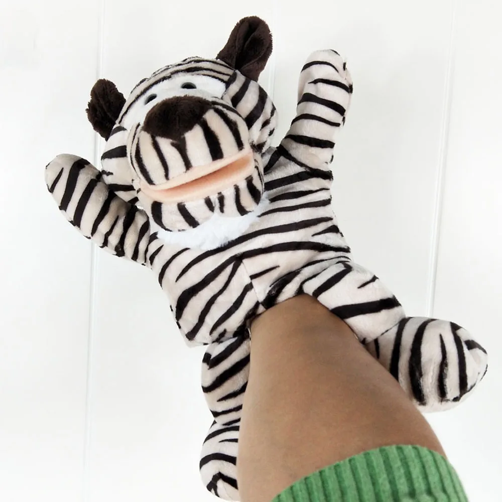 

Striped tiger hand puppet children plush toy