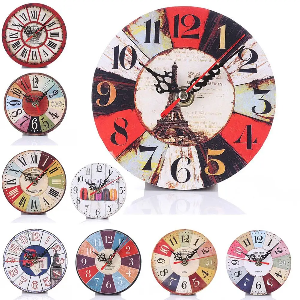 HOT SALES！！！New Arrival Retro Wooden Number Decorative Round Classic Wall Clock Quartz Home Living Room Wholesale Dropshipping