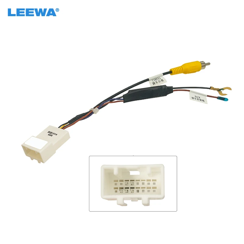 LEEWA-Cable convertidor de Audio para cámara trasera de coche, adaptador de Cable inverso de estacionamiento para Hyundai, KIA, 1 unidad, # CA7088