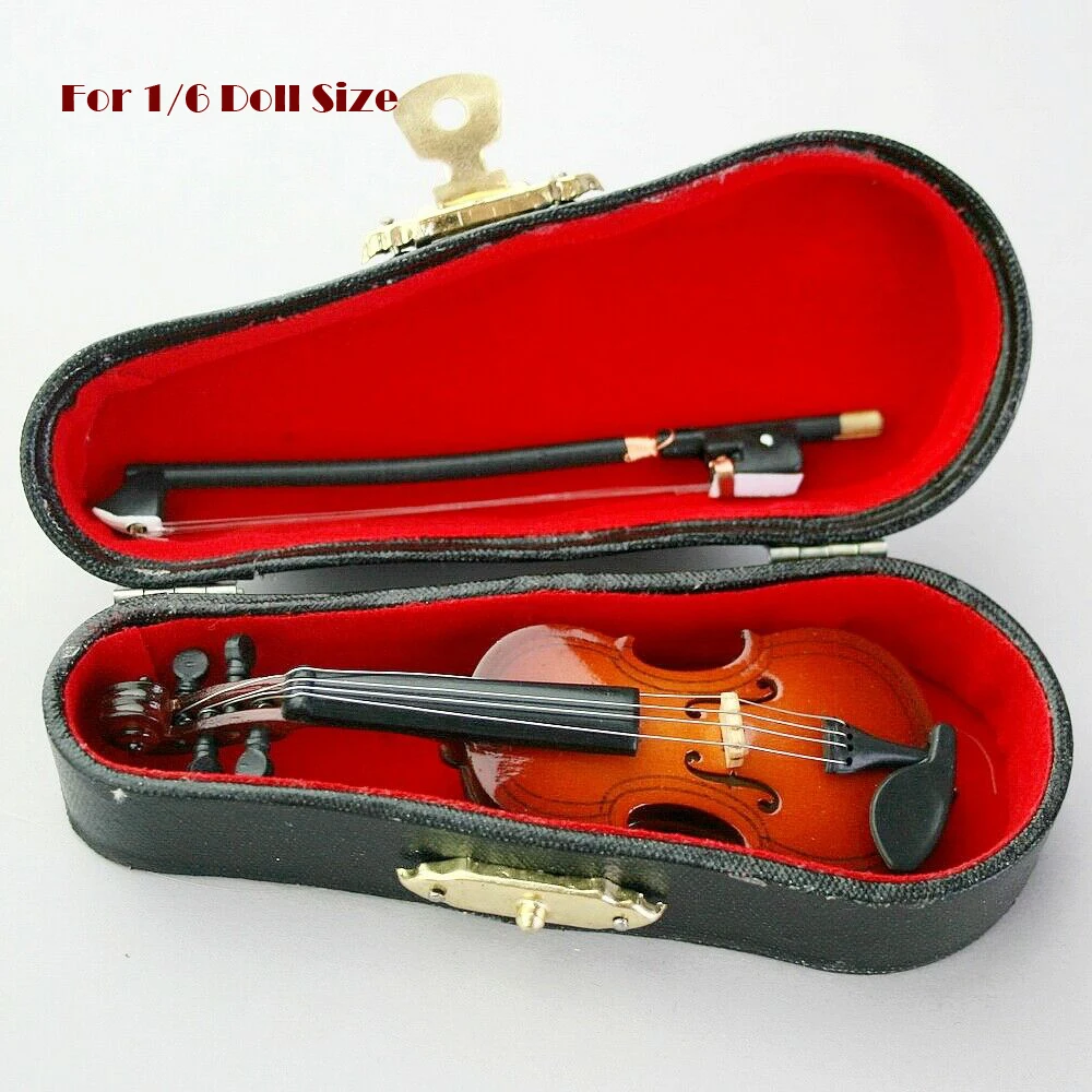 [wamami] Mini Wooden Violin 1/4 MSD 1/6 1/3 SD DZ SD17 DZ70 Uncle BJD Dollfie Accessories-Not For Adult