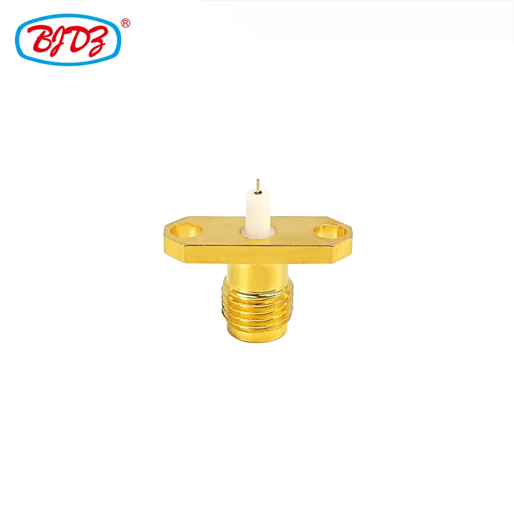 Free Shipping 10 PCS SMA 2 Holes Flange Solder RF Coaxial Connector