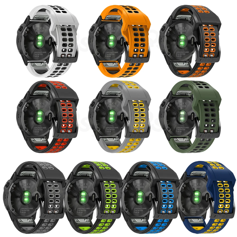 22 26mm pulseira de silicone pulseira de liberação rápida para garmin fenix 6 6x pro 5x 5 plus 3hr fenix 7x 7 forerunner 935 assista banda cinto