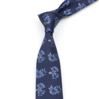 Novelty Men's Tie Floral Feather Elk Geometric Patten Red Blue Neckties Leisure Business Daily Wear Cravat Wedding Party Gift 5
