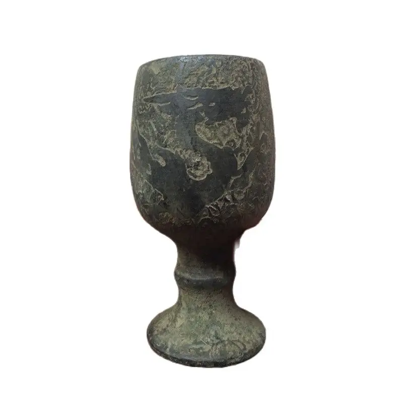 China's Old Jade Cup Embossed Shouzi Jade Cup Longtu Cup