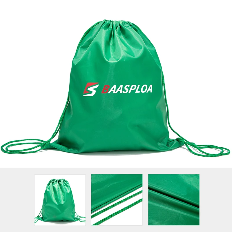 Baasploa, bolsa de gimnasio plegable impermeable, mochila de Fitness con cordón, bolsillo para tienda, senderismo, Camping, playa, natación, bolsas