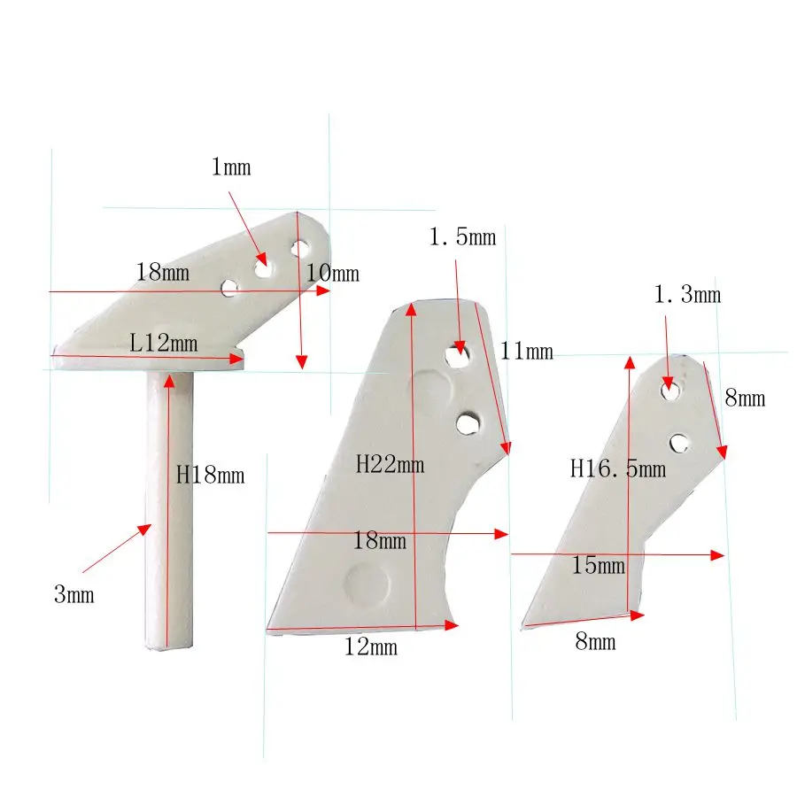 20 قطعة قرون النايلون 12x12 3 حفرة 2 حفرة RC أجزاء الطائرات الطائرات الكهربائية رغوة نموذج الملحقات #2