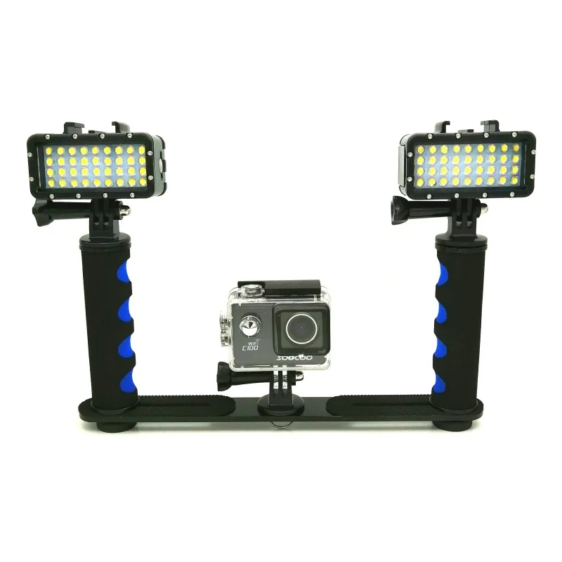 Nowa Wodoszczelna Lampa Nurkowa LED z Uchwytem do GoPro Hero 59781312110 Xiaomi Yi 4K Sjcam SJ6/8 EKEN H9R