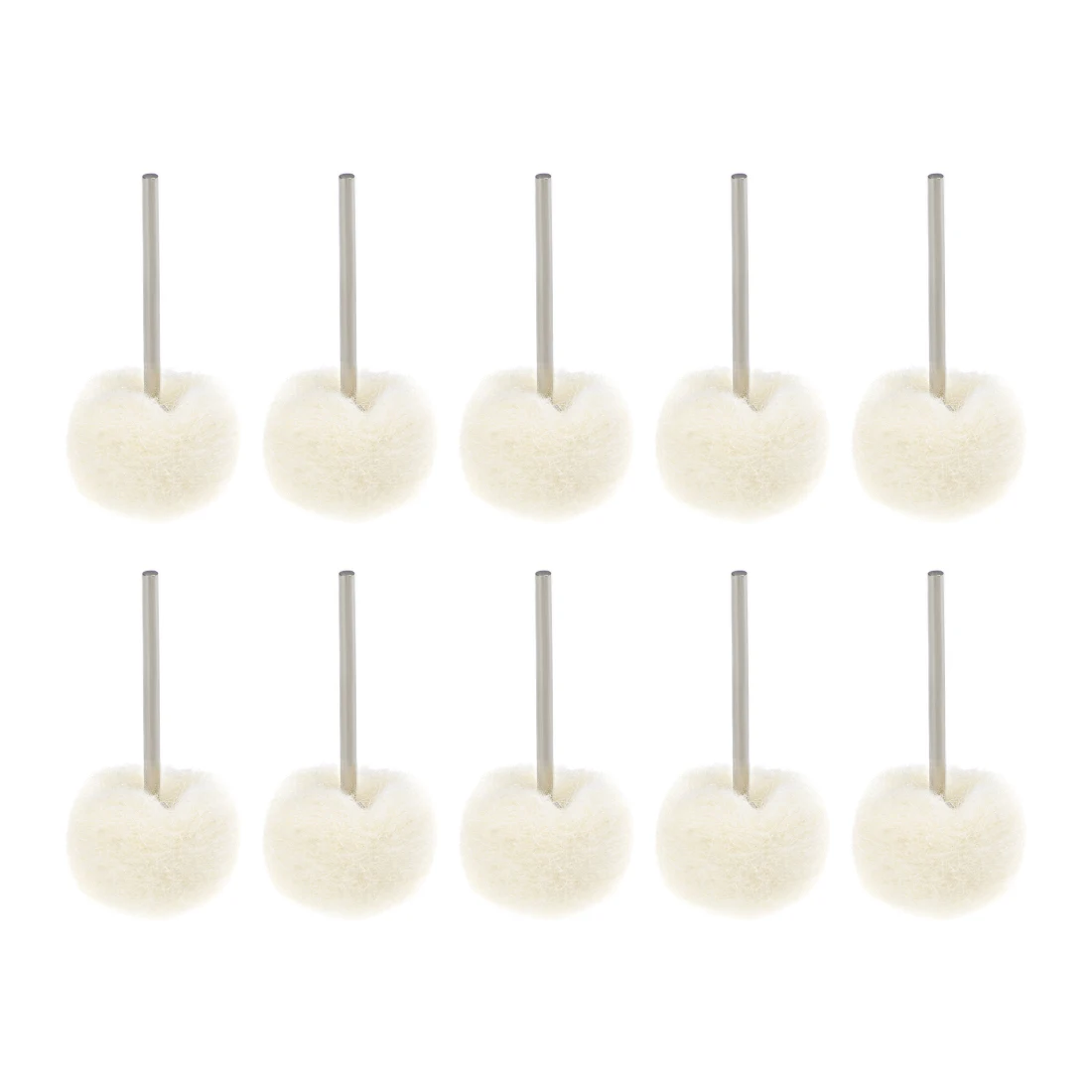 uxcell Mini Wool Felt Buffing Wheels Ball 25X15mm with 2.35mm Arbor to Rotary Tool jewelry metal wood etc. Polishing 10Pcs