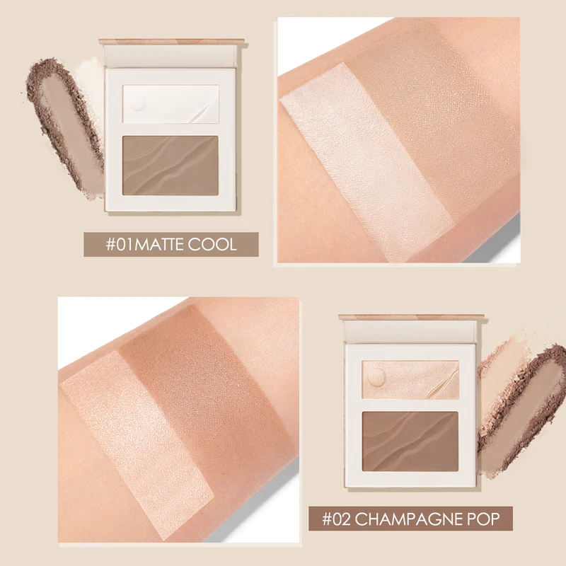 FOCALLURE Wholesale Highlighter Contouring palette For Face Beauty Makeup powder Bronzer shadow Palette