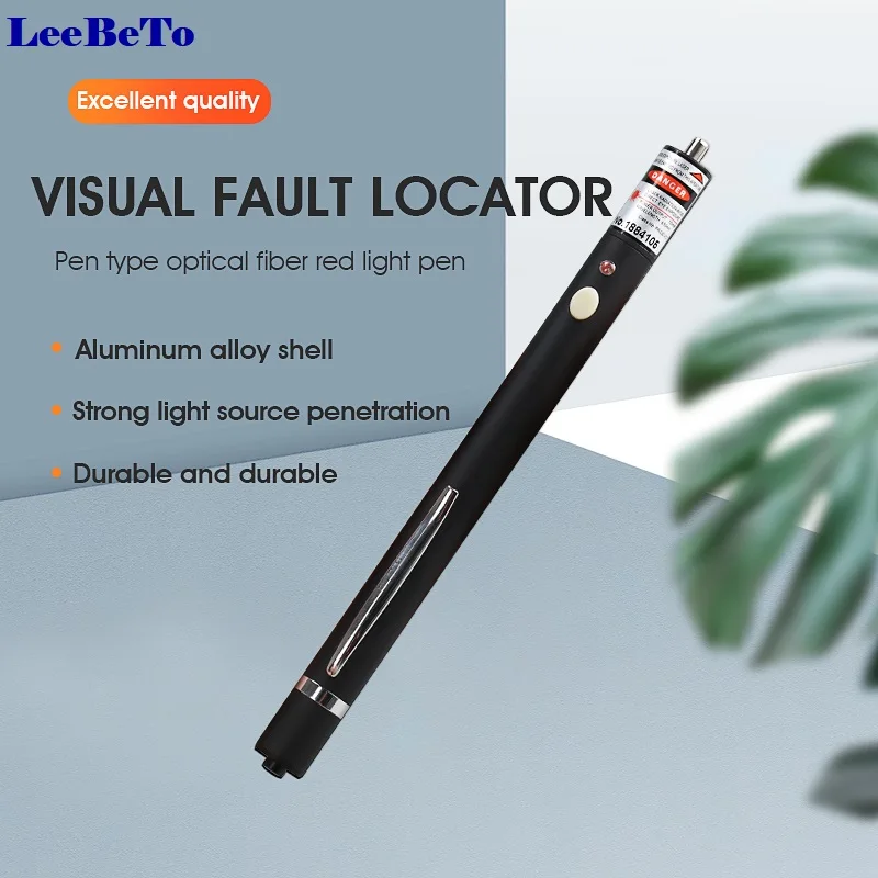 20mw Red Light Pen Fiber Optic Visual Fault Locator Cable Tester Meter with 2.5mm Universal Connector