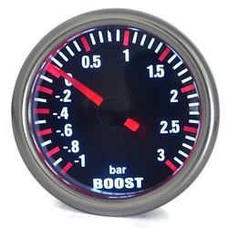 Compteur mécanique de jauge Turbo Boost, LED blanche automatique, programme GON GAUGE3.0 BAR, 2 