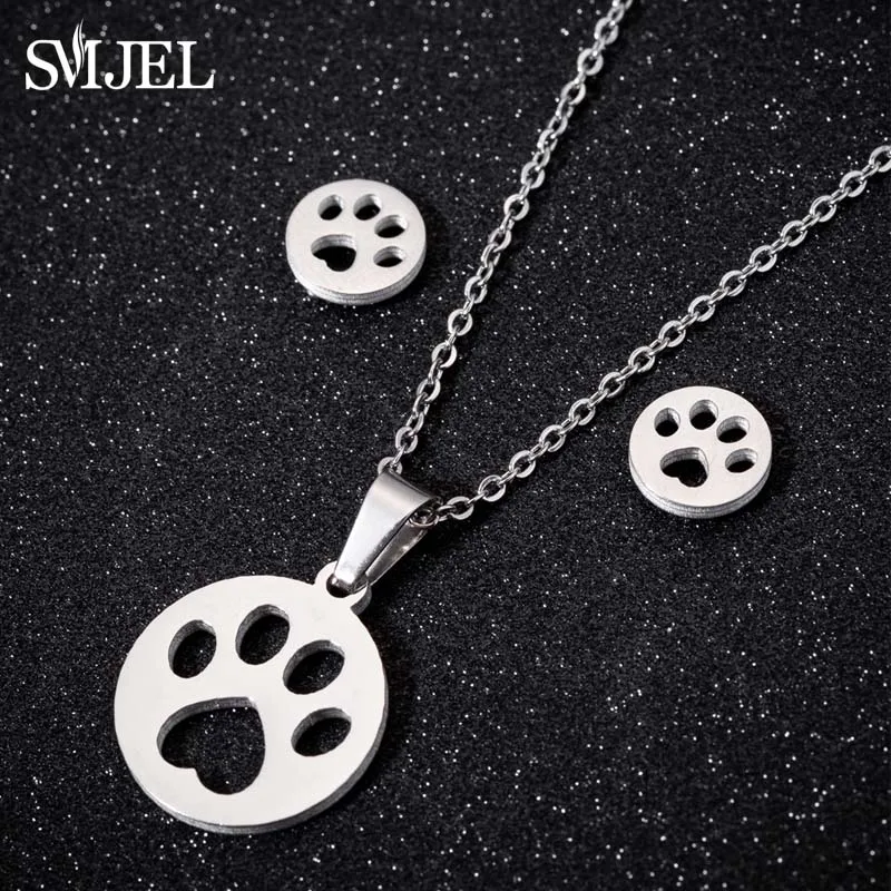 Cute Stainless Steel Butterfly Necklace & Earrings Set