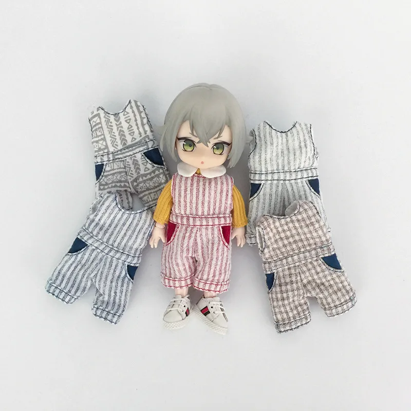 New Ob11 Doll Fashion Denim Overalls Kawaii Trousers Pants Clothes For Ob11,Molly, Gsc,1/12 Bjd,Body9,Ymy,Ddf Obitsu 11 Clothes